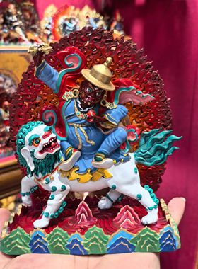 单坚护法/丹坚护法/单坚多杰列巴/金刚善/15cm紫铜财神佛堂摆件