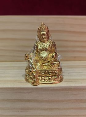 黄财神/赞巴拉/5公分纯银镀金佛像随身佛摆件