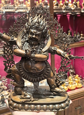 四臂金刚手/金刚手/金刚手菩萨/多吉/30cm红铜佛像藏传佛堂摆件