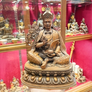 尼玛扎巴法王/月亮法王/25公分红铜佛像梵天佛堂供奉摆件