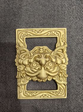 藏式经书扣7公分纯铜黄铜挂饰挂件西藏民族风