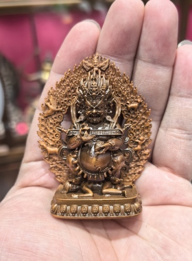 大黑天/玛哈嘎拉/宝帐怙主/红棒玛哈嘎拉/6cm红铜藏传萨迦派佛像