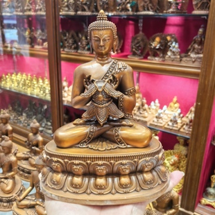 35佛/释迦牟尼佛/龙尊王佛/龙树菩萨/三十五佛忏悔文21cm紫铜佛像