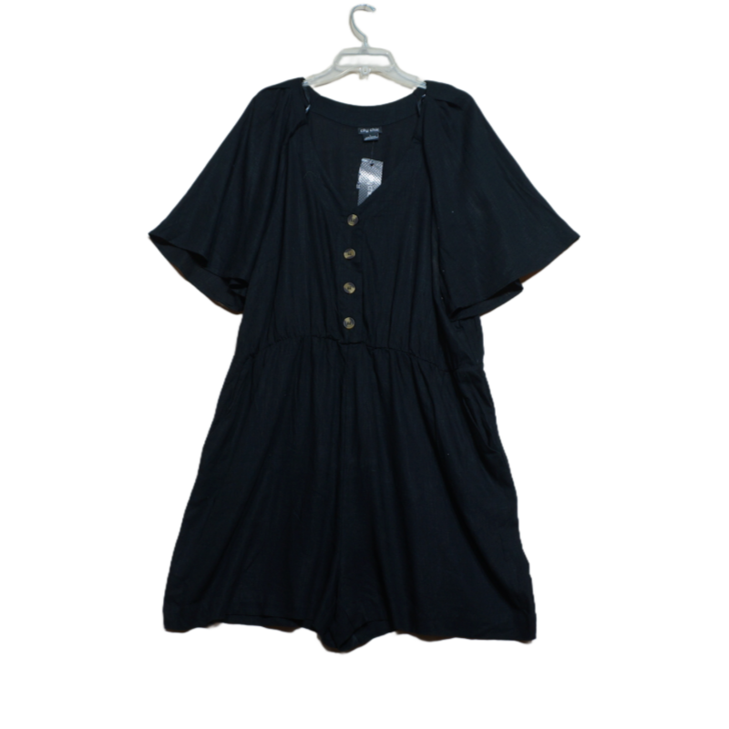 外贸原单女装时尚休闲百搭短袖连体裤裤裙宽松显瘦气质减龄连体衣