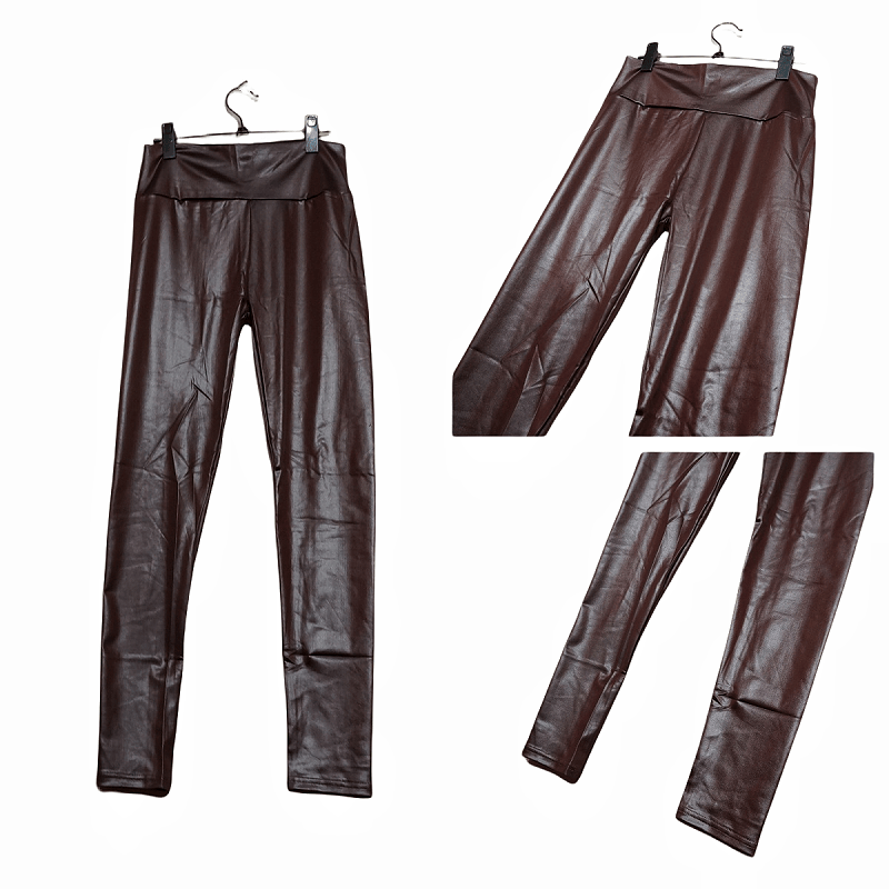 外贸原单百搭高腰修身光泽打底裤