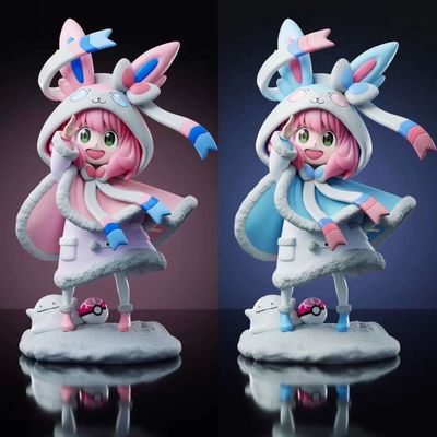阿尼亚cos仙子伊布动漫手办梦幻二次元桌面机箱摆件模型礼物