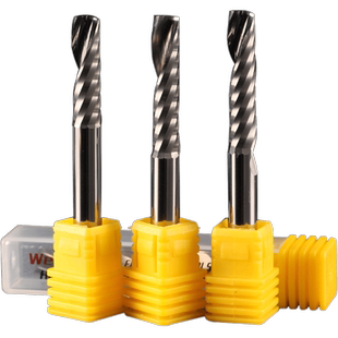 威特3A级钨钢6mm单刃螺旋铣刀PVC亚克力切割铣刀数控电脑雕刻刀具