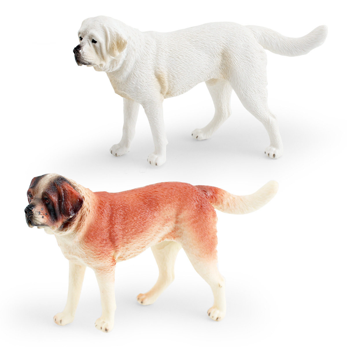 儿童认知仿真宠物狗狗圣伯纳犬阿尔卑斯山獒模型桌面装饰摆件