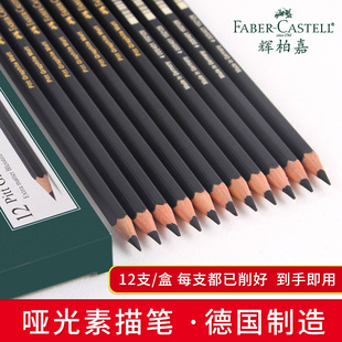 12B 辉柏嘉PITT哑光素描铅笔套装 14B 10B 绘画工具全套专业美术生专用2比速写绘图2B 德国原装