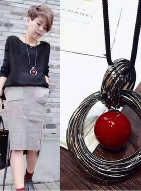 毛衣链新中式国风唐装秋冬季衣服挂件配饰高级感百搭时尚串珠吊坠