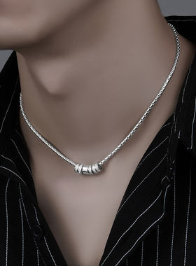 洗澡可戴钛钢不掉色情侣款项链