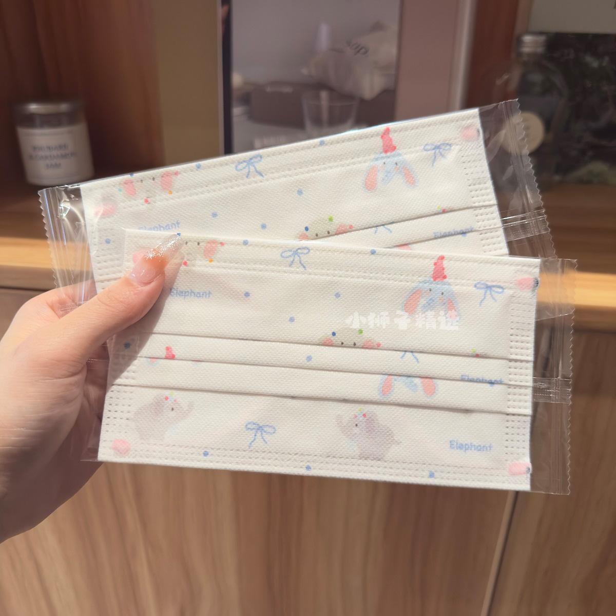 波点小象可爱高颜值口罩卡通女生