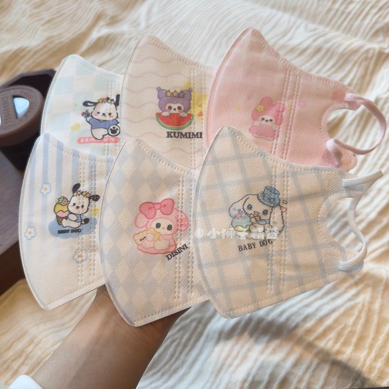 三丽鸥卡通印花儿童3D立体口罩