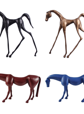 现代简约抽象风样板售楼处马雕塑