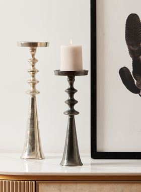进口欧式复古高脚蜡烛台摆件装饰