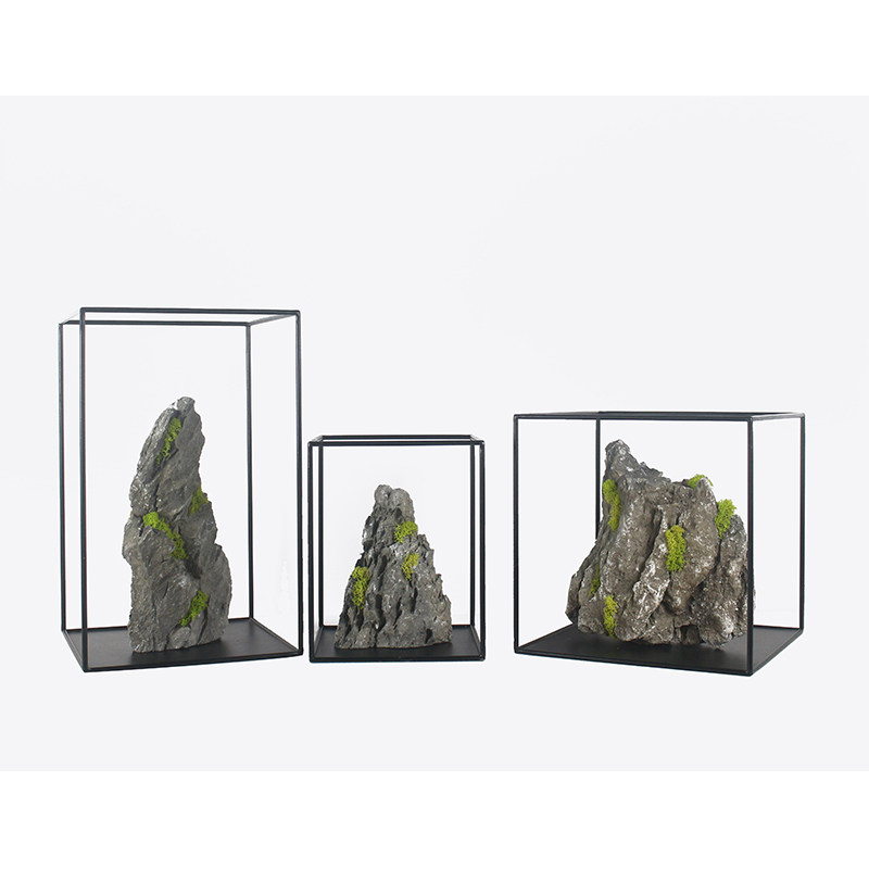 新中式家居客厅装饰摆件天然石材花艺软装造景石头假山艺术工艺品