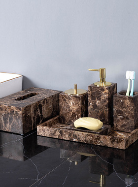 大理石卫浴洗漱台套装酒店装饰