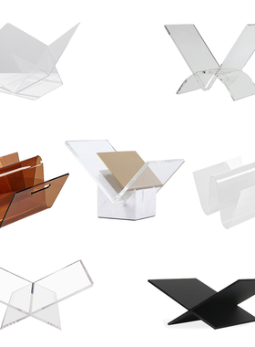 现代简约轻奢透明亚克力书架摆件