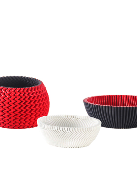 陶瓷花器果盘装饰品摆件现代简约