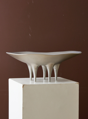 黑色复古新中式多头烛台摆件果盘