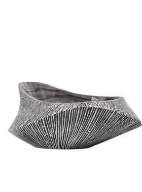 格美家居陶瓷新中式线条花盆果盘