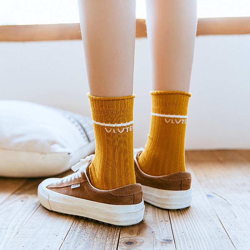 中筒襪子女長筒襪韓版秋夏季款棉襪國潮學院風日系紫色潮堆堆襪子在類目 女士內衣/男士內衣/家居服, 短襪/打底襪/絲襪/美腿襪中 - 來自Buy2taobao.com提供專業的淘寶代購服務