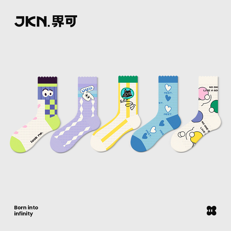 JKN网眼透气袜子女夏季薄款中筒