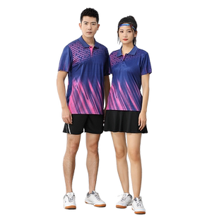 新款羽毛球服运动套装男女定制队服比赛训练服气排球服乒乓球服夏