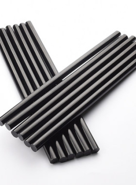 高粘黑色热熔胶棒7mm11mm假发热熔胶条强力DIY手工胶棒包邮热熔胶