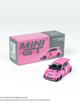 MINIGT 1:64 ABARTH 595 LBWK x Abas Works 合金汽车模型