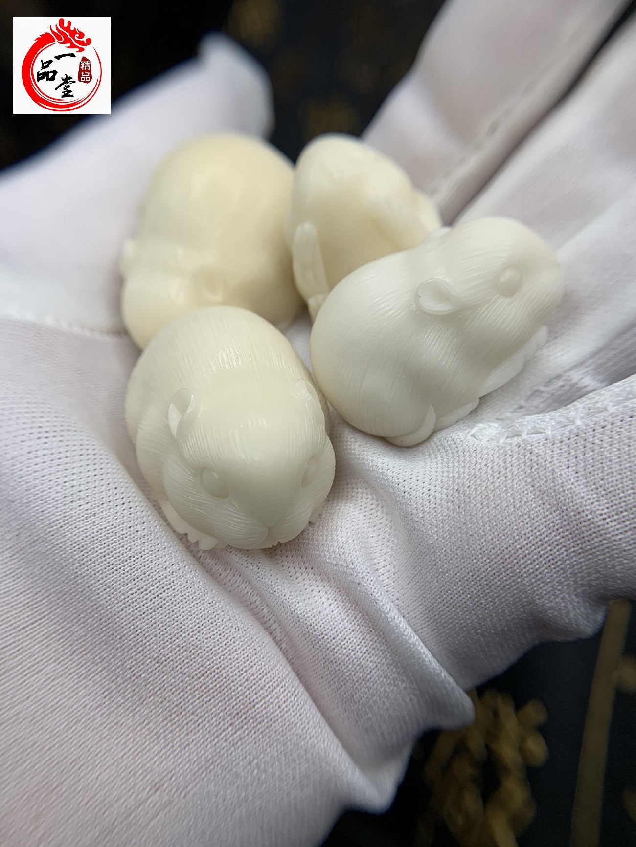 象牙果雕刻老鼠手把件包挂吊坠文玩手工天然工艺品车钥匙小挂件