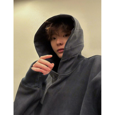 520g重磅硬挺连帽卫衣男秋冬季