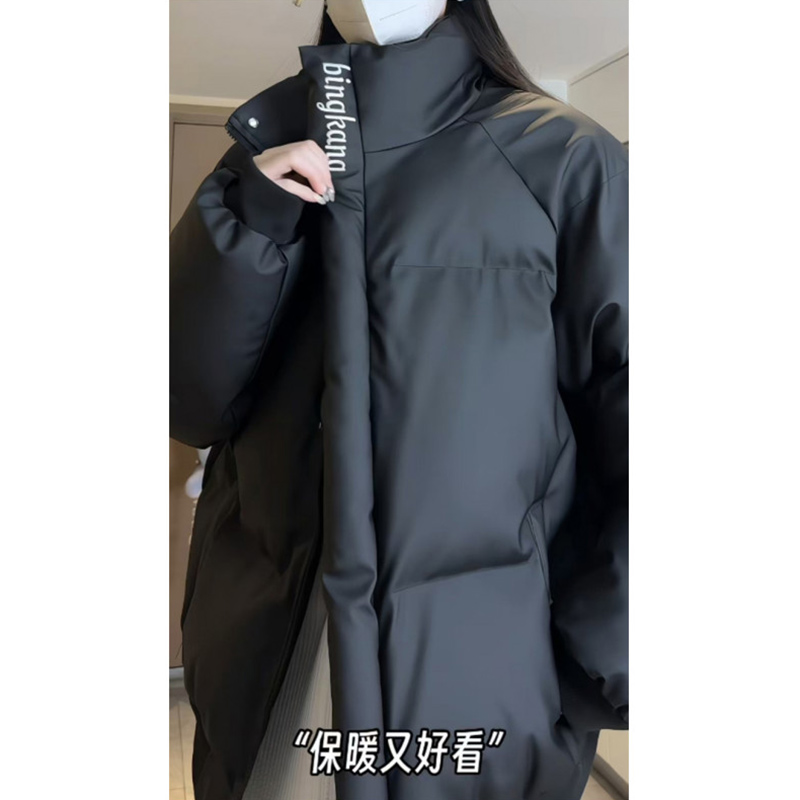 cleanfit黑色pu皮棉服男款冬季