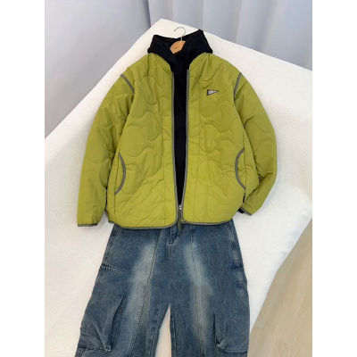 芥末绿轻薄棉服男款冬季