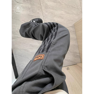 美式复古拼接条纹休闲裤子男款春季潮牌潮流直筒垂感运动报恩神裤