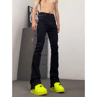 微喇叭牛仔裤高街vibe显瘦直筒