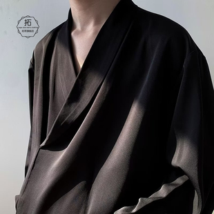 中国风改良唐装交领衬衫男长袖春秋季右衽成熟稳重新中式男装汉服