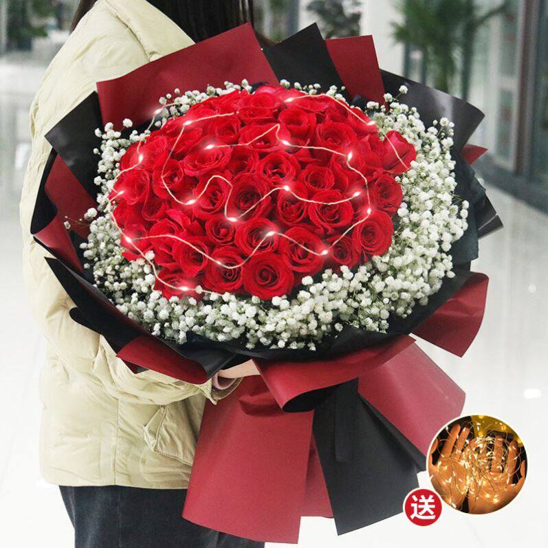 香水百合玫瑰花束鲜花速递同城花店广西玉林市玉州区陆川