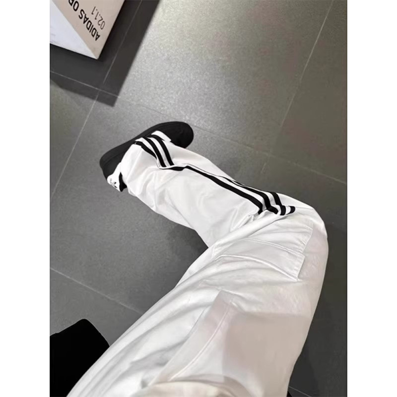 f2ocus条纹拼接工装裤