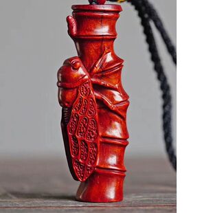 正宗印度小叶紫檀一鸣惊人手把件文玩红木随身把玩汽车小摆件挂件