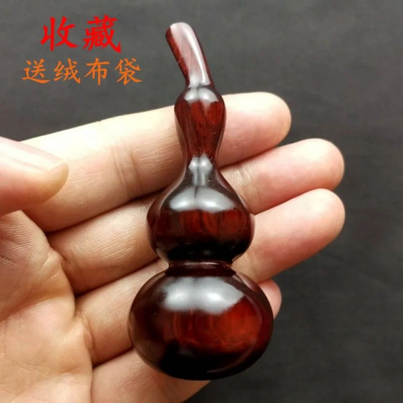 文玩葫芦手把件男士小叶紫檀木葫