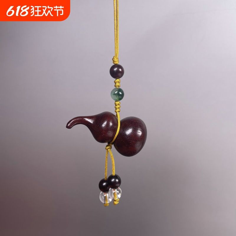 小叶紫檀葫芦挂件木雕刻手把件手