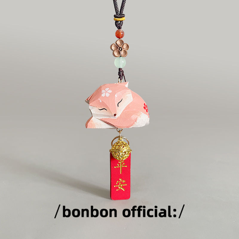 手工木雕狐狸车挂汽车后视镜装饰
