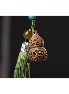 绿檀木木质水仙花葫芦袋莲花香囊