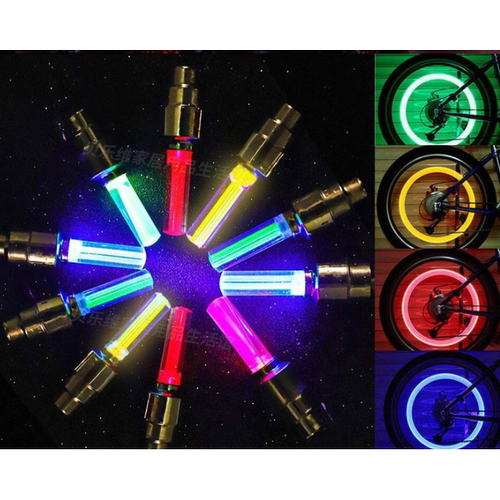 自行车灯夜骑灯自行车气门灯气嘴灯风火轮灯闪光山地车车轮灯单车