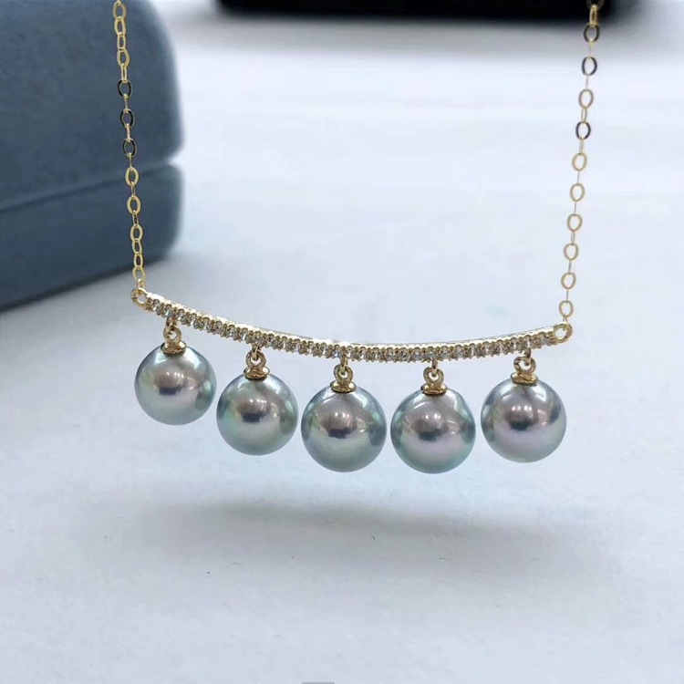 纯银韩版珍珠吊坠空托饰品配件