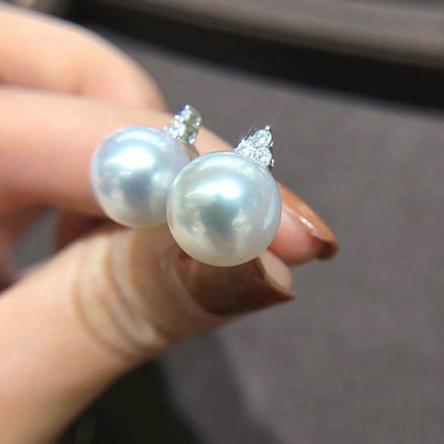 diy韩版18k金耳钉半成品小珍珠