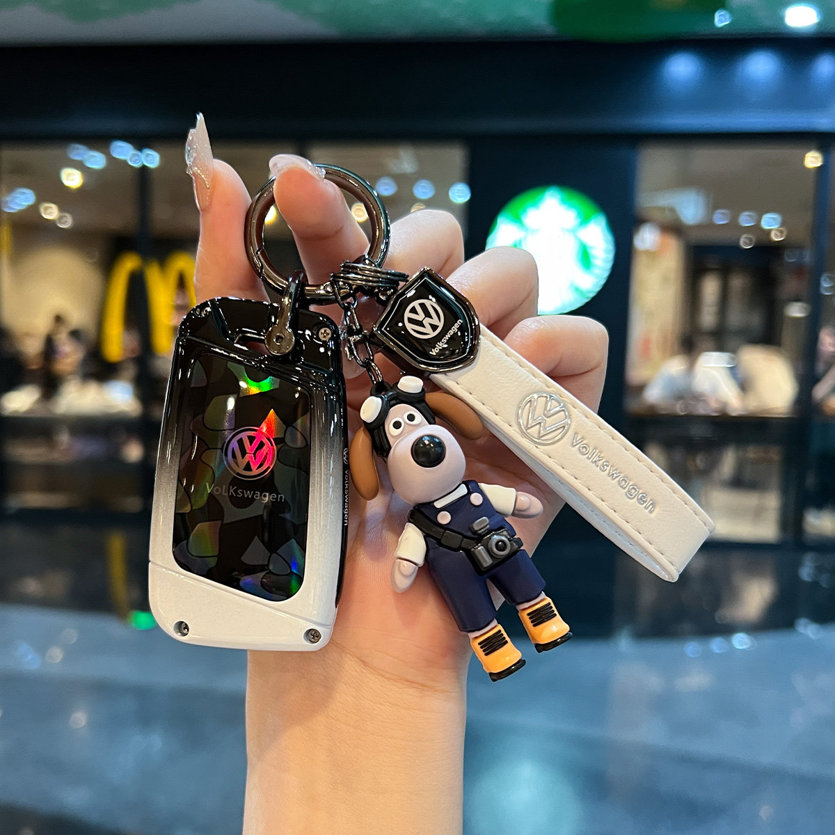 新款大众帕萨特钥匙套迈腾330豪华b8b9汽车朗逸速腾cc壳扣包炫彩