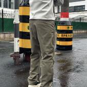 口袋直筒休闲裤 SOS秋冬加绒3D解构立裁弯刀裤 弹力户外软壳冲锋裤