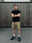 SOS索罗娜凉感珠地POLO衫 美式 休闲抗皱翻领T恤简约高级显壮上衣男